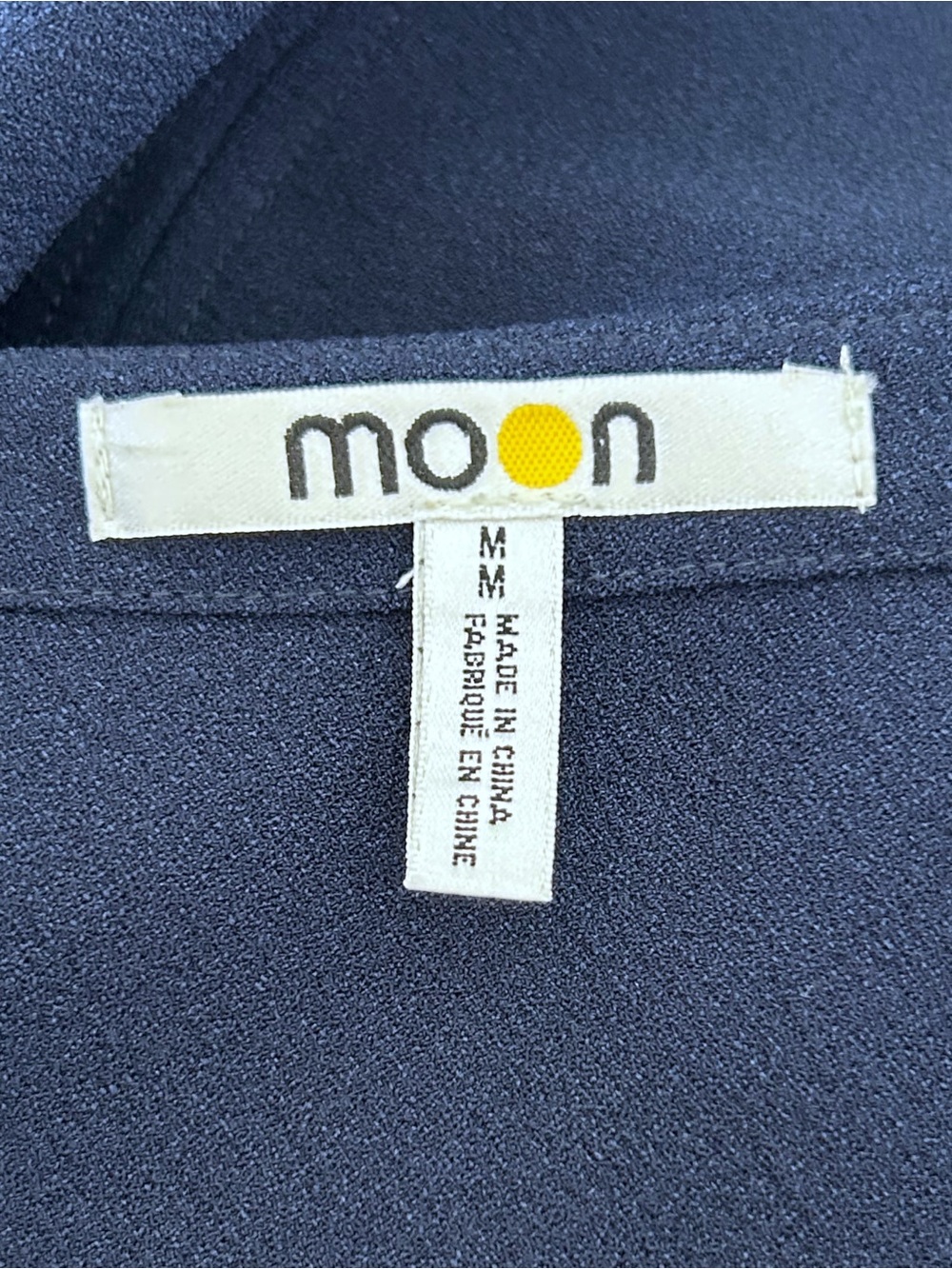 4/$20 Moon Navy Open Back Shift Dress 3/4 Sleeve Crepe Mini Dress Medium - Picture 6 of 6